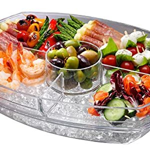 Prodyne SB-5 Flip-Lid Appetizer Serving Tray With Ice Tray