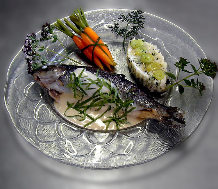 Seafood Recipe - Trout with Rice and Carrots