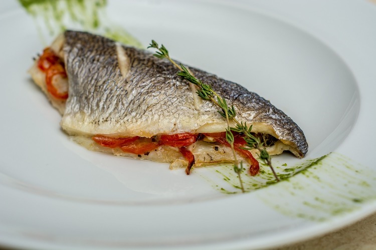 Seafood Recipe - Stuffed Sea Bass with Peppers