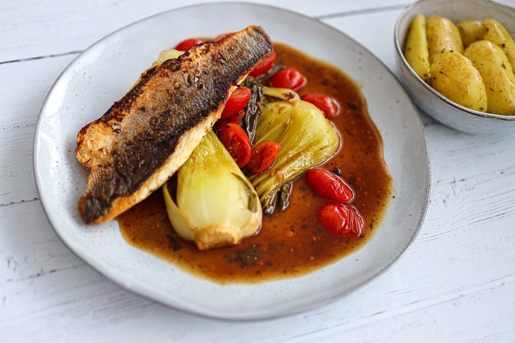 Seafood Recipe - Sea Bass, Fennel and Tomatoes