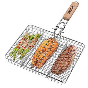 This Durable BBQ Basket is Designed to Securely Hold your Fish While Cooking on a Grill
